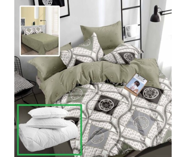 Pachet promo lenjerie pat finet 6 piese + 2 perne + pilota (m383)